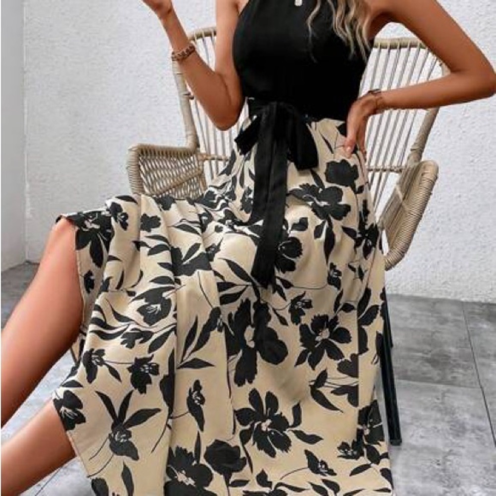 NWT a.Jesdani floral maxi dress - Picture 3 of 6